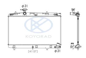 KOYO PL013883 - RAD. TOYOTA LAND CRUISER PRADO 3.0 D4D MAN. 09/02-12/10