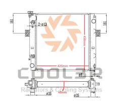 COOL3R 1412752 - RAD. FORKLIFT TOYOTA / MITSUBISHI FD45N / CATERPILLAR DP50K