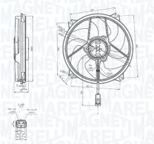 MAGNETI MARELLI MTC839AX - ELECTRO-VENT. GRUPO VAG ( Varios Mod. ). Ø 345mm