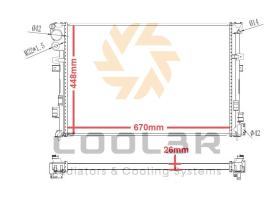 COOL3R 1455059 - RAD. GRUPO P.S.A. ( V.Mod ) ALUMINIO-SOLDADO