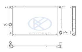 KOYO PL012295R - RAD. TOYOTA COROLLA 1.4 D4D 10/04-