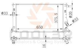 COOL3R 104526083 - RAD. AUX. RANGE ROVER SPORT (13-)