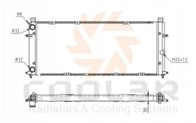 COOL3R 109566080 - RADIADOR VW GOLF V, 03-10