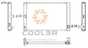 COOL3R 108116083 - RAD. TOYOTA COROLLA 1.4 D-4D (02-07)
