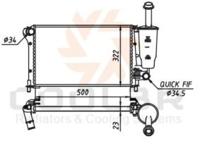 COOL3R 10300308A5 - RAD. SSANGYONG MUSSO 2.9 TD (95-05)