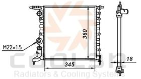 COOL3R 106006082 - RAD. RENAULT CLIO, 90-98