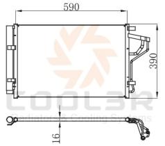 COOL3R 1040C2K8C1S - COND. HYUNDAI I20 (GB) 1.2 / 1.4 14-20.