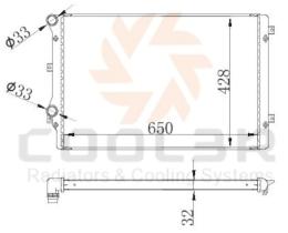 COOL3R 109575081 - RAD. VOLKSWAGEN LT 28-35 II