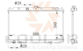 COOL3R 102734084 - RAD. NISSAN PRIMERA (P12) / ALMERA (N16) 00-07