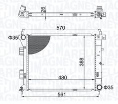 MAGNETI MARELLI BM1736 - RAD. OPEL COMBO 1.3CDTI / 1.6 CDTI (12-)