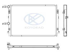 KOYO PL443229 - Rad. AUDI A4/A5 1.8/2.0 TFSi / 2.0 TDi Aut. 06/07-09/12