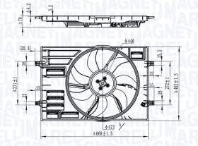 MAGNETI MARELLI MTC828AX - ELECTRO-VENT. GRUPO VAG ( Varios Mod. ). Ø 345mm