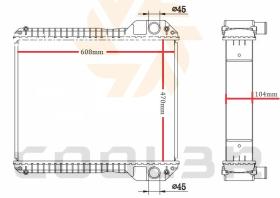 COOL3R 1483017 - RAD. CATERPILLAR / PERKINS ( GENERADOR 440*328*36 )