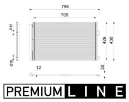 MAHLE AC1200000P - COND. HYUNDAI I30 16- / KIA PROCEED 21-