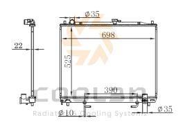 COOL3R 1872196 - RAD. MITSUBISHI CANTER VI CANTER 35 / FUSO. (96-01).