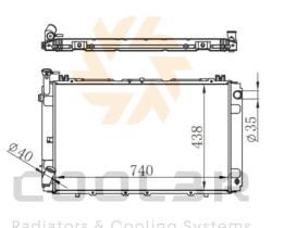 COOL3R 1873203 - RAD. NISSAN PATROL (K/W260 / Y60) 2.8TD (85-97).