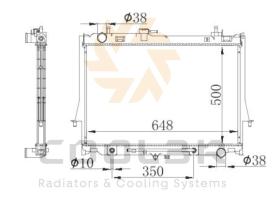 COOL3R 1876060 - RAD. TOYOTA 4RUNNER 3.0 TD (91-95) 125CV (ALUMINIO COMPLETO)