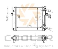 COOL3R 1863059 - RAD. MASSEY FERGUSON 365, 375, 390, 398, 399.