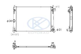KOYO PL013840R - RAD. TOYOTA LAND CRUISER PRADO 3.0 D4D MAN. 09/02-12/10