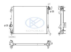 KOYO PL493517 - RAD. CITROEN C4 / 308 1.2 / 1.6 / 1.6HDI / 2.0HDI M/A 10/12-