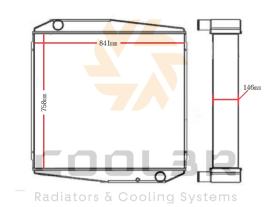 COOL3R 1483212 - RAD. JCB 3CX / 4CX / 5CX BACKHOE LOADER