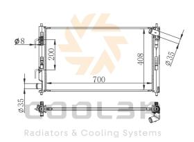 COOL3R 1872160 - RAD. MITSUBISHI MONTERO IV 4WD 3.2 DID AUT (08/99-)