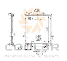 COOL3R 1876057 - RAD. TOYOTA KUBOTA HARVESTER DC60 / DC70 / DC95 MT
