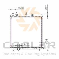 COOL3R 1455033 - RAD. GRUPO P.S.A. ( V.Mod ) ALUMINIO-SOLDADO