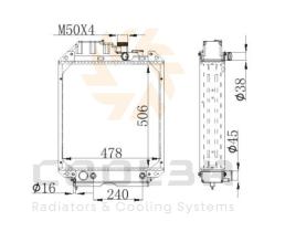 COOL3R 1483049 - RAD. GENERADOR PERKINS / ATLAS COPCO / CATERPILLAR