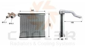 COOL3R 1032X1P81 - EVAP. FORD FOCUS ( 10-18 ) ( VISTEON TYPE ).