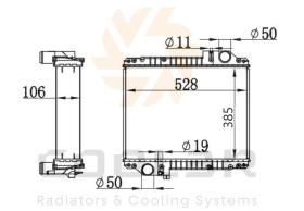 COOL3R 1862179 - RAD. JCB Telescopic Handlers / Loadall 530, 531, 535, 540