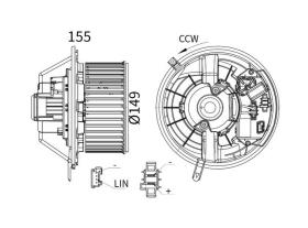 MAHLE AB433000S - Ventilador habitáculo DACIA ( V.Mod ) (10-)