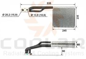 COOL3R 102450P82 - EVAP. CHRYSLER VOYAGER, 01-05